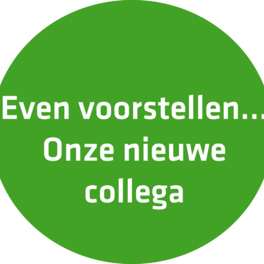 groene bol met: even voorstellen: onze nieuwe collega
